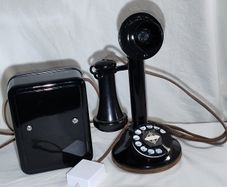 1920's  Automatic Electric Candlestick Telephone (Type 21) with Ringer Box