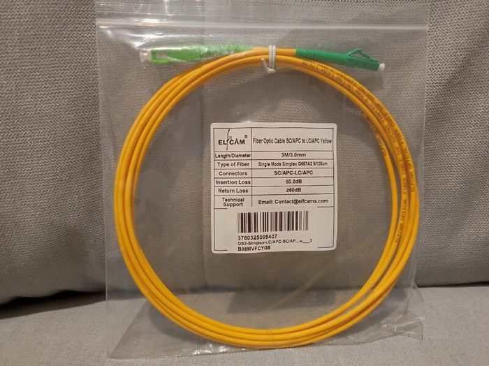 Fibre Optic Cable SC/APC to LC/APC 3m 5m 30m
