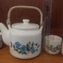 Lovely Vintage Japanese Teaset, with Six Small Cups and a Faux Bamboo Handled Teapot, Perfect for a Japanese Tea Ceremony Image 7