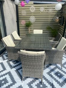 Table and six chairs