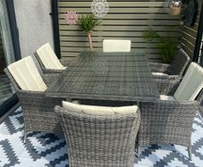 Table and six chairs