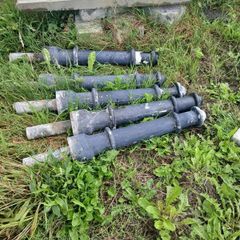 8 black bollards