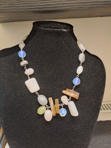 Vintage Natural Stone Statement Necklace
