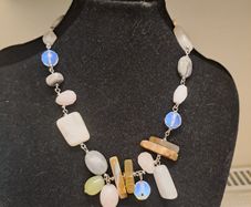 Vintage Natural Stone Statement Necklace
