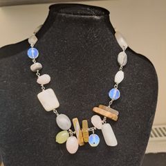 Vintage Natural Stone Statement Necklace