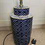 Large Ceramic Ginger Jar Table Lamp Blue & White Image 3