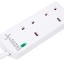 PRO ELEC PELB1951 2 Gang Surge Protected Extension Lead White, 10m Image 4