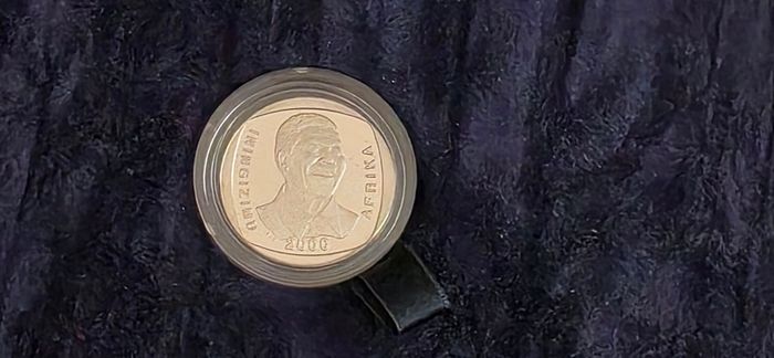 Nelson Mandela R5 2000 SA Mint Gala Presentation F.W. de Klerk Signed