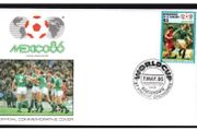 1986 St Vincent First Day Cover for Mexico Football (FIFA) World Cup 86 Featuring Northern Ireland Player First Day Cover (FDC)