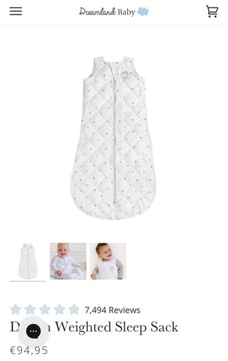 Dreamland Baby Weighted Sleep Sack 12-24mo 0.6 TOG