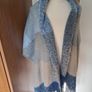 Blue/Beige/Navy Combination Scarf/Shawl/Throw Image 7