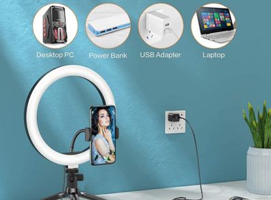 10" LED Selfie Dimmable Ring Light