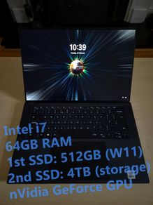 Dell XPS, i7, 64GB RAM, 512GB + 4TB SSD + extra accessories