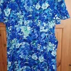 Dress lovely colours size 18 elasticated at back  has pockets