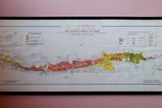 Vintage french "La Cote De Nuits" wine region poster, 1972