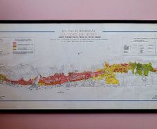 Vintage french "La Cote De Nuits" wine region poster, 1972