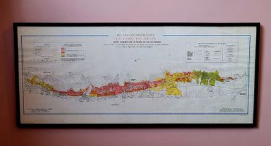 Vintage french "La Cote De Nuits" wine region poster, 1972
