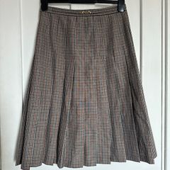 Maison Margiela 2018 Spring Summer pleated check tartan midi-length skirt IT40