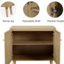 Buffet Sideboard Storage Cabinet Freestanding Wooden Shelf Image 5