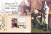 2001 Ireland Stampa Member Ned Kelly Commemorative Stamp Miniature Sheet Overprinted for Stampa Mint Never Hinged (MNH)
