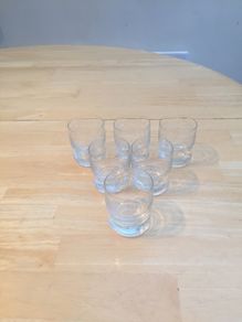 Handblown Etched Shot Glasses