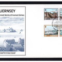 1983 Guernsey Europa Great Works of Human Genius Commemorative Stamps First Day Cover (FDC)