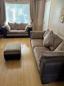 4 Seater Sofa+2 Seater sofa and Matching Footstool