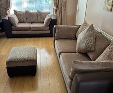 4 Seater Sofa+2 Seater sofa and Matching Footstool