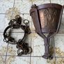 Antique Copper and Iron Hanging Brazier with Rams Head Image 2