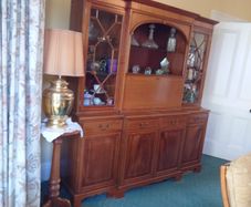 Rossmore solid mahogany breakfront cabinet