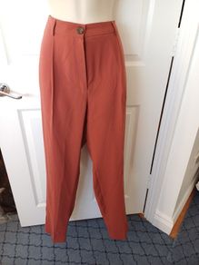 M & S Rust Elasticated Waist Pants Size 12