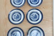 Vintage Minton Willow Pattern Plate x 6