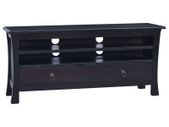TV Cabinet Light Black Coffee 100x30x45 cm Solid Mahogany Wood