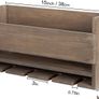 Rustic Wall Mounted Wine Rack for 4 Red Wine Glasses Storage, Wooden Wine Bottle Holder for Farmhouse Kitchen Decor, Floating Wine Shelf Organizer for Living Room Display. Image 3