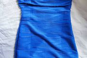 Solid Ruched Cami Bodycon Dress blue size 8UK