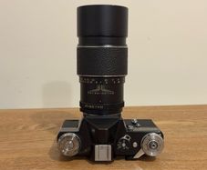 Film Camera Zenit-E with Hanimex 200mm Lens