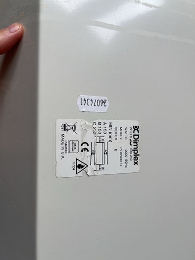 Dimplex wall mounted plug in radiator