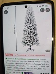 Pointed Christmas Tree Slim & Tall BNWT