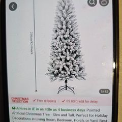 Pointed Christmas Tree Slim & Tall BNWT