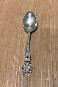 Vintage Decorative sterling silver collectible Teaspoon