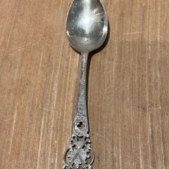 Vintage Decorative sterling silver collectible Teaspoon