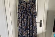 Ladies NEXT navy maxi dress Size 14