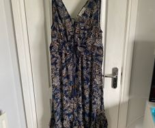 Ladies NEXT navy maxi dress Size 14
