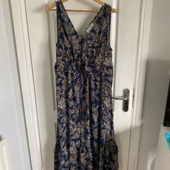 Ladies NEXT navy maxi dress Size 14