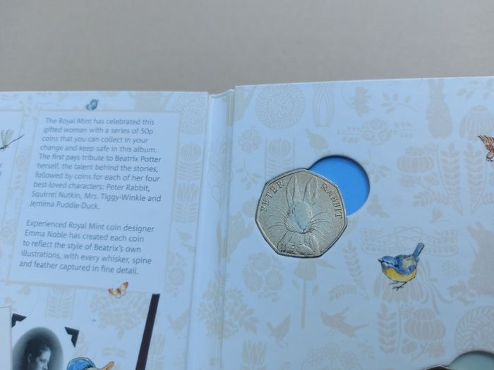 2016 Beatrix Potter 50p Coins in Royal Mint Presentation Book