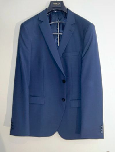 Benetti Three Piece Tailored Fit Suit Petrol Blue
