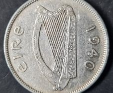 Ireland 1940 Silver Half Crown coin