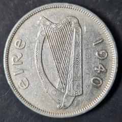 Ireland 1940 Silver Half Crown coin