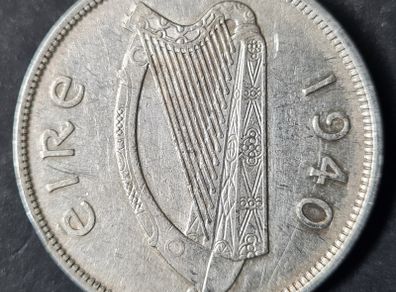 Ireland 1940 Silver Half Crown coin