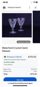 waterford crystal claret glasses